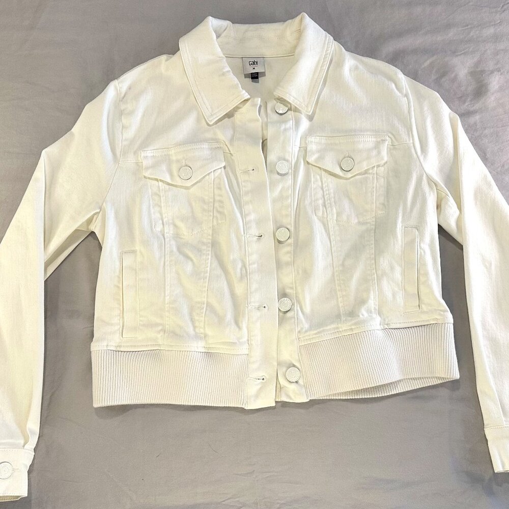 Cabi Everyday Jacket #6469 Size M Bright White Excellent Condition